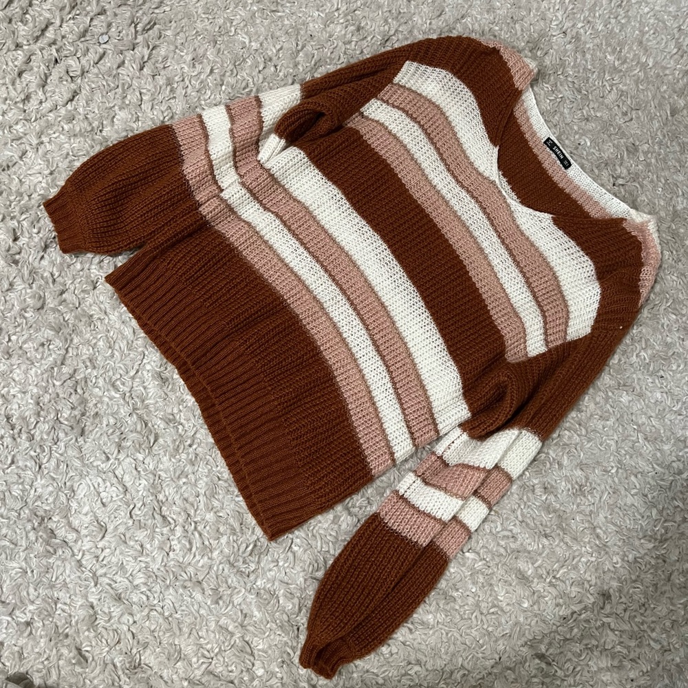 SHEIN oversized colorblock sweater